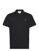 Reg Shield Ss Pique Polo GANT Black