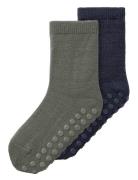 Nmmwak Wo/Bl 2P Sock W/Non Skid Name It Navy