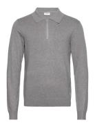 Ecovero L/S Zip Polo Lindbergh Grey