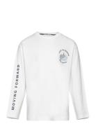 Printed Long Sleeve T-Shirt Mango White