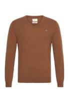 Extrafine Lambswool V-Neck GANT Brown