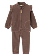 Nmflaspektra Fleece Set Fo Lil Lil'Atelier Brown