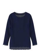 Nmfnimisa Ls Slim Top Name It Blue