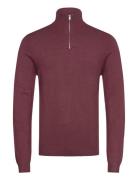 Half Zip Mélange Knit Lindbergh Burgundy