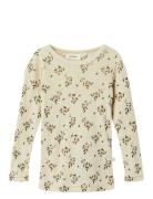 Nmfnimo Ls Slim Wo/Mo Top Aop Lil Lil'Atelier Beige