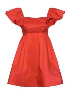 Bree Frill Detailed Mini Dress Malina Red