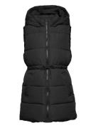 Long Quilted Gilet Mango Black