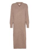 Olmnew Tessa L/S Midi V Dress Knt Only Maternity Beige