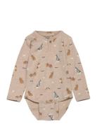 Body Ls Aop Minymo Beige