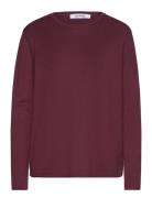 Srmarla O-Neck Roll Edge Knit Soft Rebels Burgundy