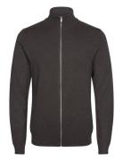 Ecovero L/S Zip Cardigan Lindbergh Brown