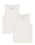 Rib Jersey 2-Pack Tank-Tops Copenhagen Colors Cream