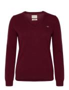 Extrafine Lambswool V-Neck GANT Burgundy