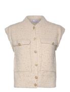 Sequin Knitted Vest Mango Beige