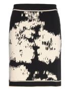 Srrogue Pattern Skirt Knit Soft Rebels Black