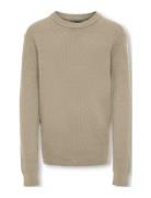 Kobphil Crew Neck Pullover L/S Knt Kids Only Beige