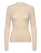 Slfcabala Ls Knit O-Neck Selected Femme Cream