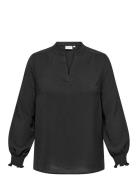 Carmetta Life V-Neck Top Wvn Noos ONLY Carmakoma Black