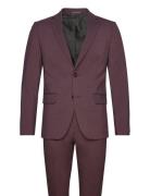 Plain Mens Suit - Normal Length Lindbergh Burgundy