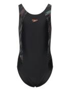 Girls Hyperboom Splice Muscleback Speedo Black