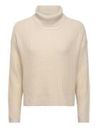 Vmomega Ls Rollneck Pullover Boo Vero Moda Cream