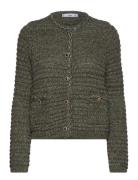 Lurex Chunky-Knit Cardigan Mango Khaki