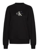 Textured Monologo Crewneck Calvin Klein Jeans Black