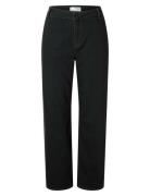 Slfmellie Mw Wide Jeans Selected Femme Black