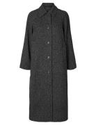 Slftasja Long Wool Coat Selected Femme Grey