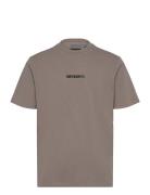 Micro Logo Graphic Loose Tee Superdry Beige