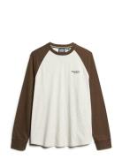 Essential Logo Baseball Ls Top Superdry White