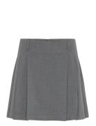 Pinstriped Pleated Skirt Mango Grey