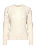 Co Cable C-Nk Sweater Tommy Hilfiger Cream