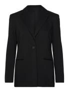 Ls Soft Crepe Blazer Calvin Klein Black