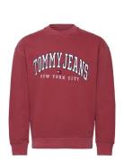 Tjm Rlx Tj Gd Varsity Crew Tommy Jeans Red