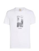 Vertical Lines Graphic T-Shirt Calvin Klein White