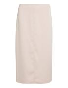 Structured Satin Skirt Calvin Klein Cream