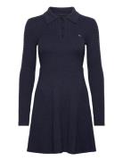 Tjw F&F Polo Cable Sweater Dress Tommy Jeans Navy