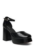 Stb-Priscilla Ankle Strap Leather Shoe The Bear Black