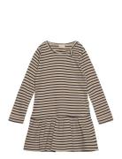 Dress L/S Modal Striped Petit Piao Navy