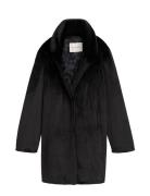 Fake Fur Coat Tom Tailor Black