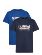 Hmltukas T-Shirt S/S 2-Pack Hummel Blue