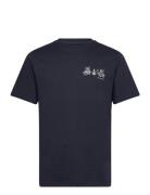 Regular Fit Owl Trip Chest Print T- Knowledge Cotton Apparel Navy