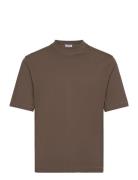 Mock Neck Cotton Tee Filippa K Brown