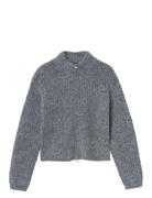 Nlfnulo Ls Short Knit Cardigan LMTD Grey