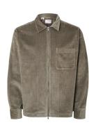 Slh-Jake Cord Overshirt Ls Zip Noos Selected Homme Brown