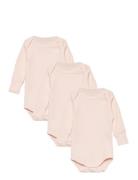 3 Pack Rib Jersey Long Sleeve Body Copenhagen Colors Pink