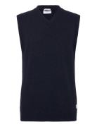 Lambswool V-Neck Slipover Lindbergh Navy