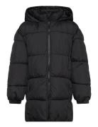 Quilted Long Coat Mango Black