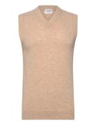 Lambswool V-Neck Slipover Lindbergh Beige